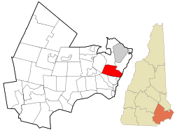 Rockingham County New Hampshire incorporated and unincorporated areas North Hampton highlighted